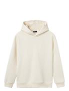 Nlnliving Ls Sweat W. Hood Tops Sweat-shirts & Hoodies Hoodies Cream L...