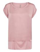 Sc-Thilde Tops Blouses Short-sleeved Pink Soyaconcept