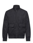 Suede-Effect Jacket With Zip Tynn Jakke Navy Mango