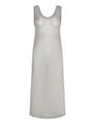 Metal Mesh Tank Dress - Cannie Knelang Kjole Silver Rabens Sal R