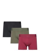 Gunnar Cotton 3-Pack Boksershorts Khaki Green Resteröds