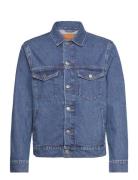 Basic Denim Jacket Dongerijakke Denimjakke Blue Mango