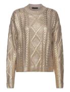 Foil Braided Jumper Tops Knitwear Jumpers Gold Mango