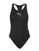 Puma Swim Women Racerback Swimsuit 1P Sport Swimsuits Black Puma Swim