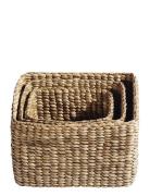 Kurv Keep It All S/3 Home Storage Storage Baskets Brown Muubs