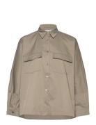 Kaia Over Shirt Tops Overshirts Khaki Green Ahlvar Gallery