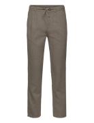 Linen Blend Herringb Pants Bottoms Trousers Casual Khaki Green Lindber...