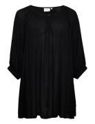 Kcami 3/4 Sl Tunic Tops Tunics Black Kaffe Curve