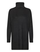 Vicilia Rollneck L/S Knit Tunic/Su- Tops Tunics Black Vila