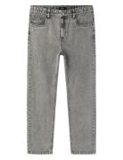 Nlmt Izza Dnm Dad Straight Pant Noos Bottoms Jeans Wide Jeans Grey LMT...