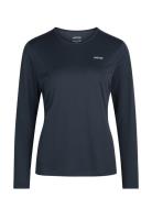 Women Longsleeved Sports Tee Sport T-shirts & Tops Long-sleeved Navy Z...