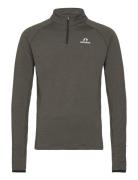 Nwlpace Half Zip Sport T-shirts Long-sleeved Grey Newline