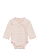 Wrap Body Ls Y/D Stripe Bodies Wrap Bodies Pink Fixoni