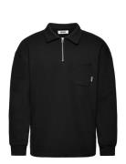 Wbdom Half-Zip Sweat Designers Sweat-shirts & Hoodies Sweat-shirts Bla...