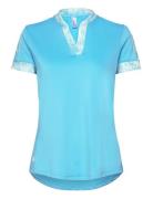 W Ult C Prt Ss Sport T-shirts & Tops Polos Blue Adidas Golf