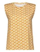 Ray Top Flower Pop Tops Blouses Sleeveless Yellow Naja Lauf