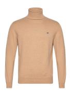 Classic Cotton Rollerneck Tops Knitwear Turtlenecks Beige GANT