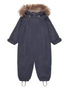 Snowsuit W. Fake Fur Outerwear Coveralls Snow-ski Coveralls & Sets Nav...