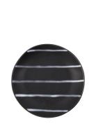 Plate, Line, Black/Brown Home Tableware Plates Dinner Plates Black Hou...