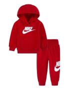 Nkn Club Fleece Set Sport Tracksuits Red Nike