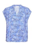 Daciasz Ss Blouse Tops Blouses Sleeveless Blue Saint Tropez