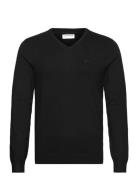 Eco Vero V-Neck Jumper Tops Knitwear V-necks Black Lindbergh