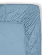 Fitted Sheet Lake Home Textiles Bedtextiles Sheets Blue Midnatt