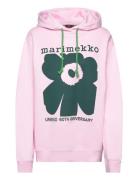 Luuppi Unikko Placement Tops Sweat-shirts & Hoodies Hoodies Pink Marim...