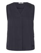 Delorak-M Tops Blouses Sleeveless Blue MbyM