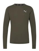 Run Favorite Ls Tee M Sport T-shirts Long-sleeved Khaki Green PUMA