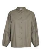 Mschjeovana Petronia Shirt Tops Shirts Long-sleeved Khaki Green MSCH C...