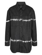 Nmalva L/S Tie Die Denim Shacket Vi490Bl Dongerijakke Denimjakke Black...