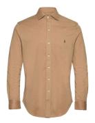 Jersey Spread-Collar Shirt Tops Shirts Casual Beige Polo Ralph Lauren