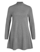 Vicomfy A-Line Rollneck Knit Dress/Su/Pb Dresses Knitted Dresses Grey ...