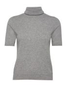 Turtleneck T-Shirt Tops Knitwear Turtleneck Grey Davida Cashmere