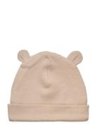 Cap W Ears Rib Newborn Accessories Headwear Hats Baby Hats Beige Linde...