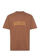 Nord T-Shirt Tops T-shirts Short-sleeved Brown Makia