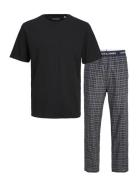 Jacbasic Tee And Woven Pants Giftb Jnr Pyjamas Sett Black Jack & J S