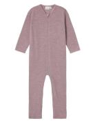 Nmfwang Wool Needle Nightsuit Solid Noos Pyjamas Sie Jumpsuit Purple N...