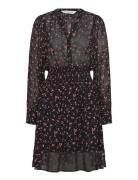 Mschorabella Dress Aop Knelang Kjole Black MSCH Copenhagen