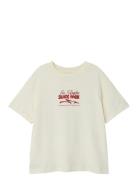 Nkfluve Nreg Ss Top Tops T-shirts Short-sleeved Cream Name It