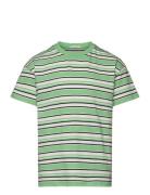 Over Striped T-Shirt Tops T-shirts Short-sleeved Green Tom Tailor