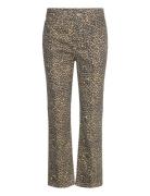 Leopard-Print Straight Jeans Bottoms Jeans Straight-regular Brown Mang...