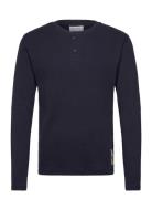 Dan Ls T-Shirt Tops T-shirts Long-sleeved Navy Les Deux