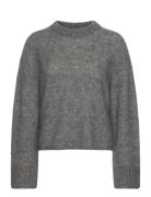 Niclas Short Sweater Tops Knitwear Jumpers Grey Stylein