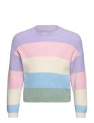 Kmgsandy L/S Stripe Pullover Knt Tops Knitwear Pullovers Multi/pattern...