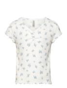 Top V Neck Pointelle Pyjamas Sett White Lindex