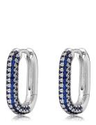 The Pave Chain Link Huggies-Silver Accessories Jewellery Earrings Hoop...