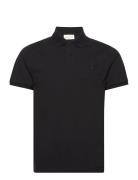 Reg Tonal Shield Ss Rugger Tops Polos Short-sleeved Black GANT