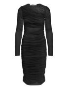 Jamiah - Mesh Solid Rd Knelang Kjole Black Day Birger Et Mikkelsen